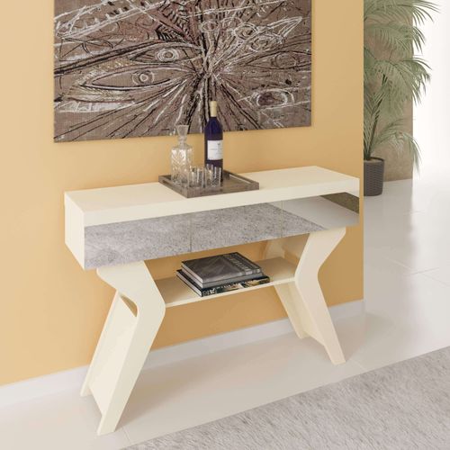 Aparador Com Espelho Artely Houston Cor Off White