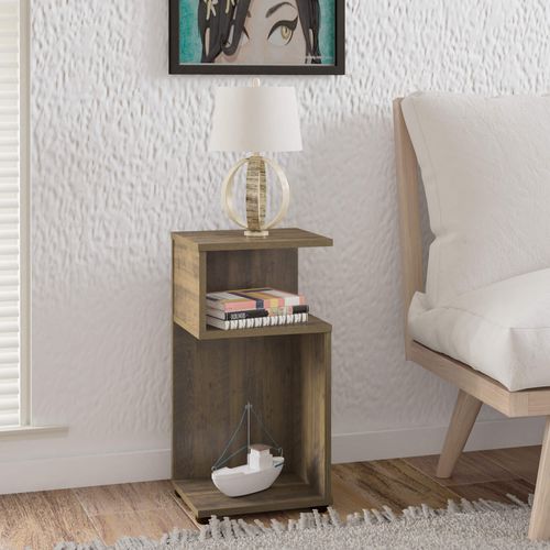 Mesa Apoio Com 2 Nichos Artely Toy Cor Pinho