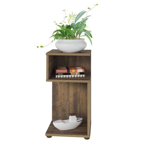 Mesa Apoio Com 2 Nichos Artely Toy Cor Pinho