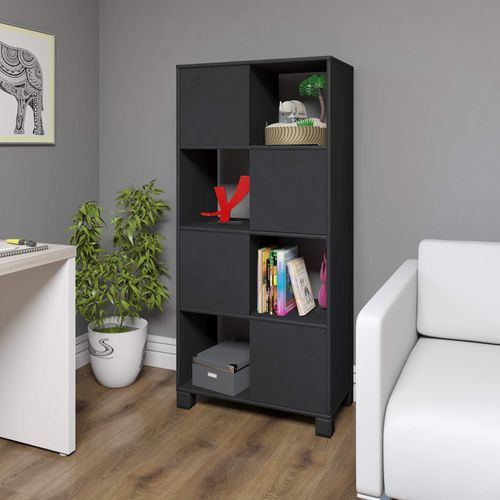 Armário Com 4 Portas e 4 Nichos Artany Wally Cor Preto