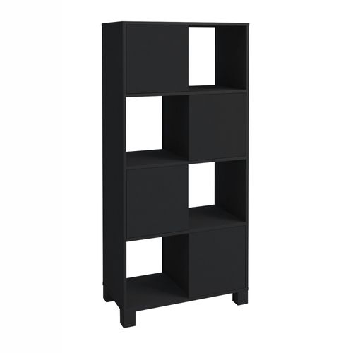 Armário Com 4 Portas e 4 Nichos Artany Wally Cor Preto