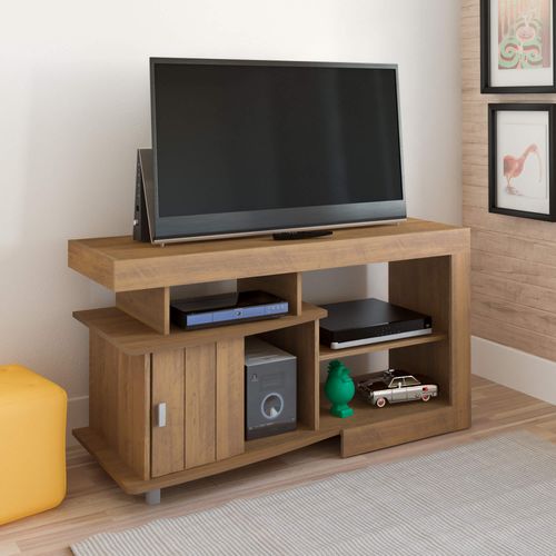 Rack Com 1 Porta Deslizante e 3 Artely Royal Cor Pinho