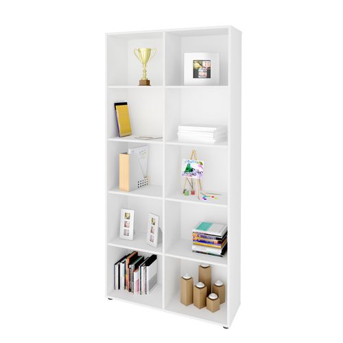 Estante Com 10 Nichos Artany Clean 900x1878 Cor Branca