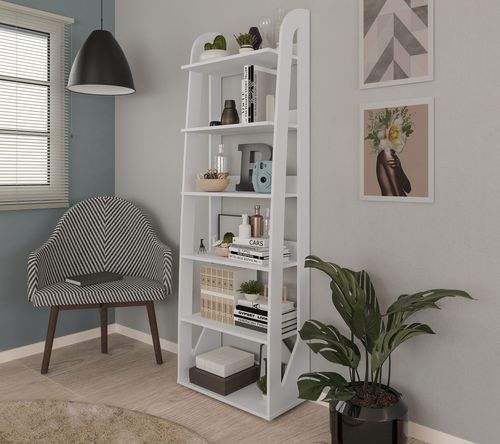 Estante Com 6 Prateleiras Artely Floripa Cor Branco