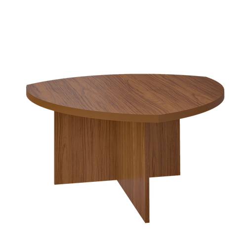 Mesa De Centro Triangular Artely Delta Cor Cedro