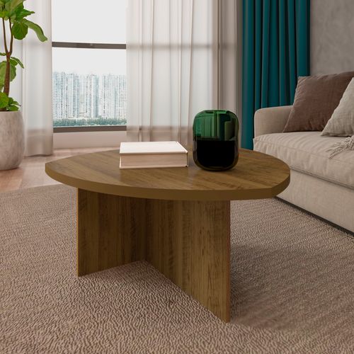 Mesa De Centro Triangular Artely Delta Cor Pinho