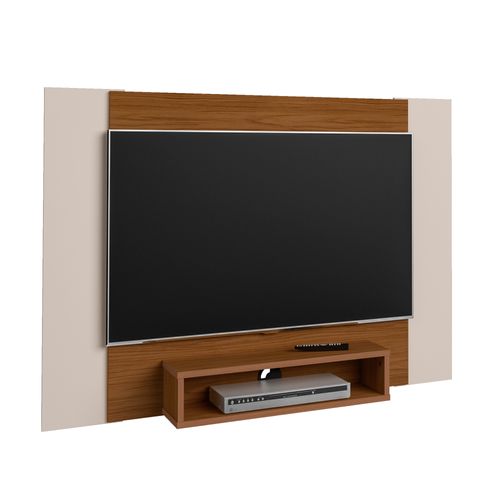 Painel Para Até TV 40" 1 Nicho Cine Artely Cor Cedro com Off White/Cedro
