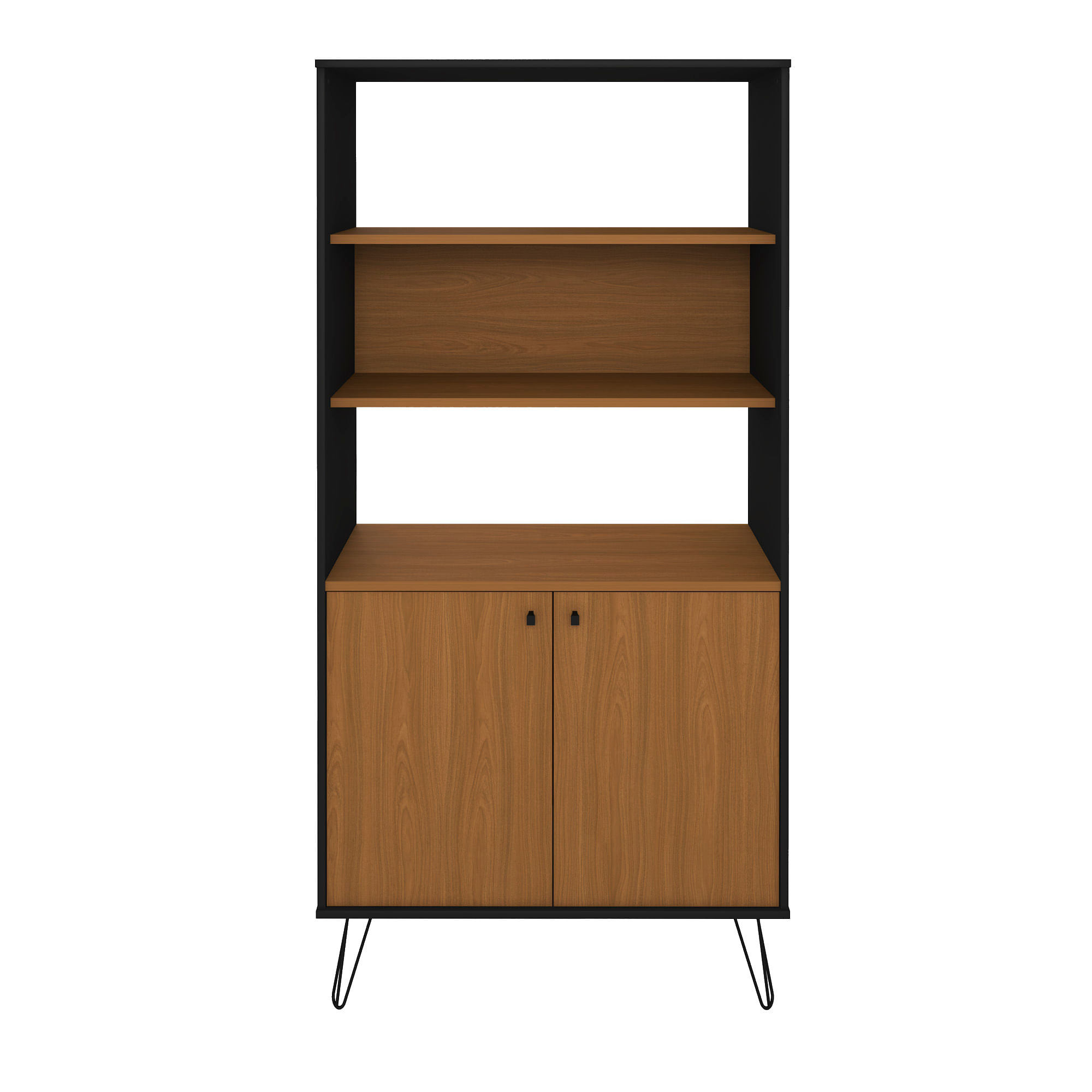 Estante Com P s Met licos E 2 Portas Artany Hit Cor Freij Com Preto estante-com-p-s-met-licos-e-2-portas-artany-hit-cor-freij-com-preto