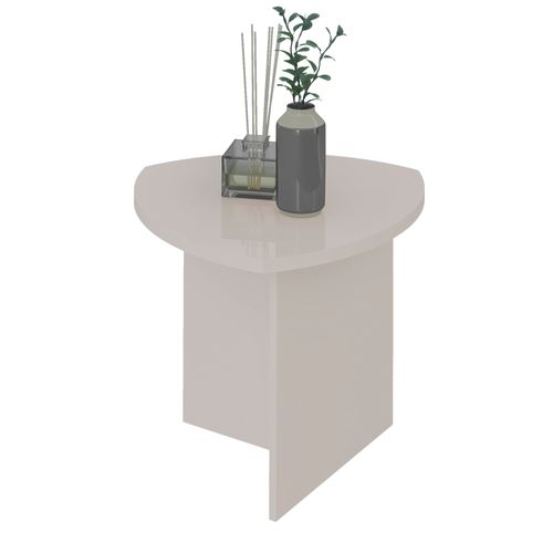 Mesa Lateral Triangular Artely Delta Cor Off White