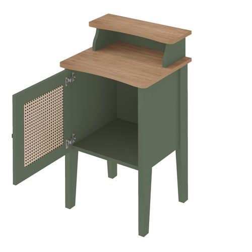 Mesa de Apoio Artely Charlotte Cor Menta Com Carvalho