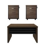 Conjunto-Mesa-1400-e-2-Gaveteiros-Tamburato-3-Gavetas-Charuto-Com-Preto