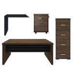 Conjunto-Mesa-1600-e-Gaveteiro-Tamburata-e-Mesa-de-Apoio-890-e-Arquivo-Tamburato-Charuto-Com-Preto