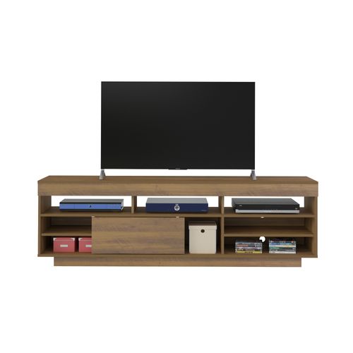 Rack Com 1 Porta de Correr Artely Treviso Cor Pinho com Off White Ou Pinho
