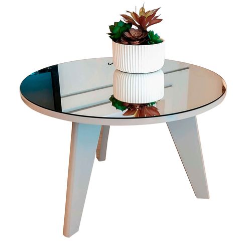 Mesa De Centro Com Espelho Artely Holanda Cor Off White