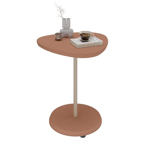Mesa De Apoio Lateral MDF Bel Artely Cor Terracota
