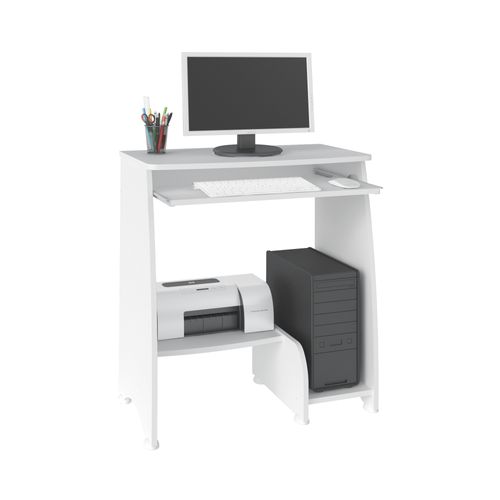 Mesa para Computador Com Porta CPU e Espaço para Teclado Artely Pixel Cor Branco