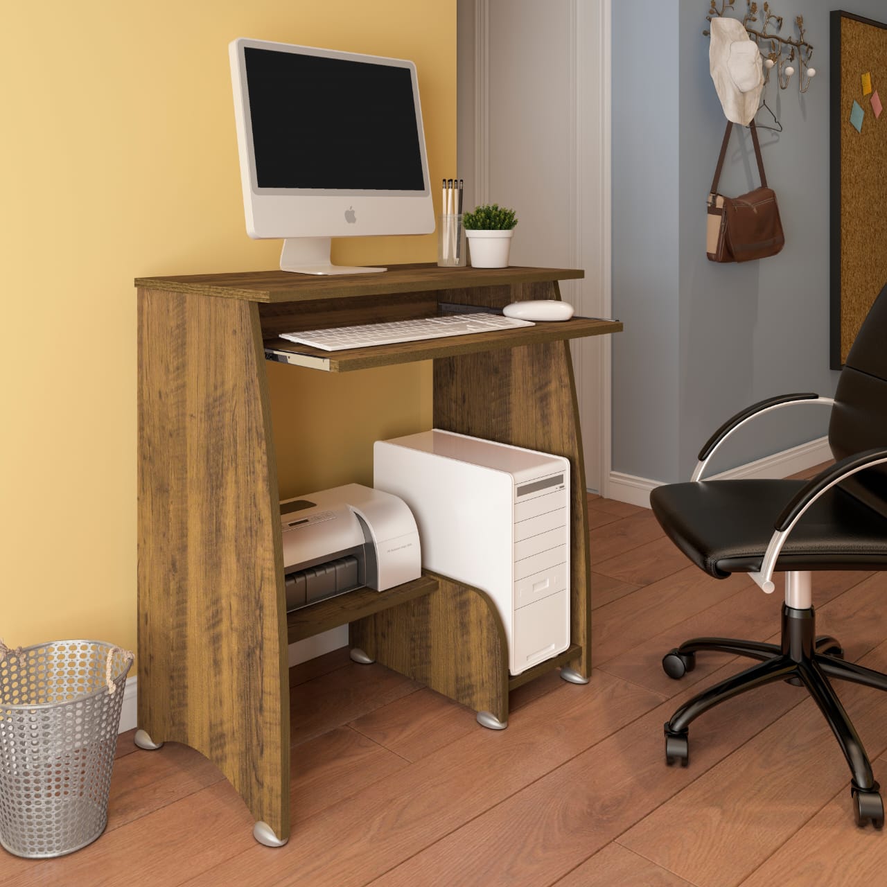 Mesa para Computador Com Porta CPU e Espaço para Teclado Artely