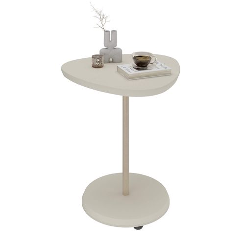 Mesa De Apoio Lateral MDF Bel Artely Cor Off White