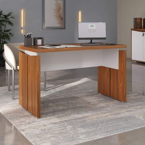 Mesa Operacional 1250 II Y37 Freijó Com Branco