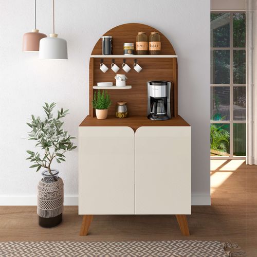 Cantinho do Café Artely Viena Cor Cedro Com Off White