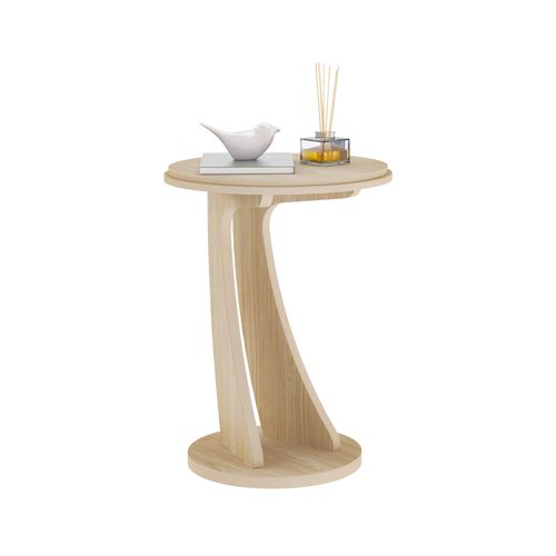 Mesa Em MDF  De Apoio Artely Tutti Cor Naturale