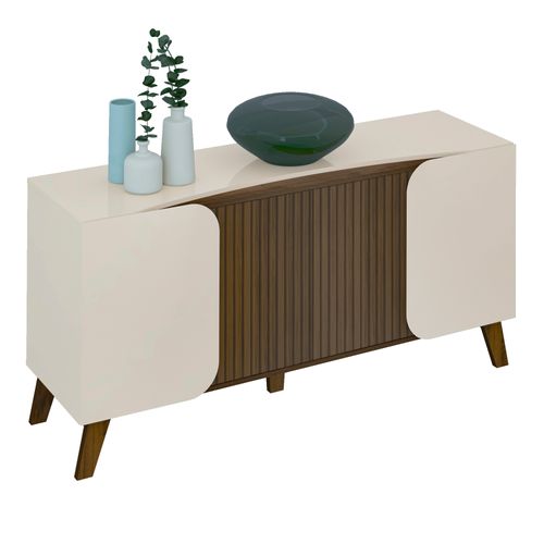 Buffet Artely Elegance Cor Off White Com Pinho Ripado