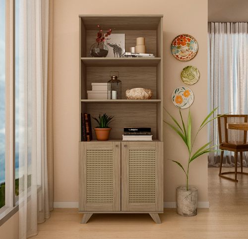 Estante Artely Multiuso para Livros e Decoração Trama Cor Carvalho