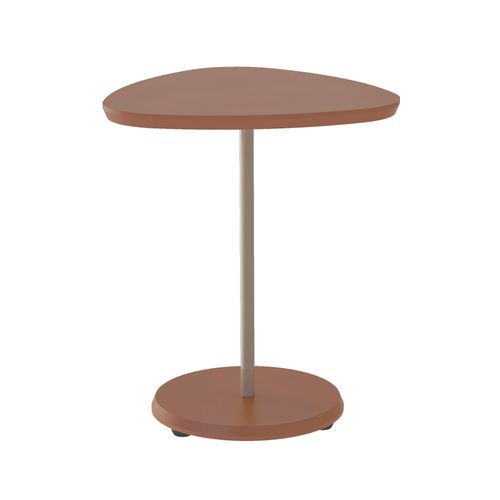 Mesa De Apoio Lateral Alta MDF Bel Artely Cor Terracota
