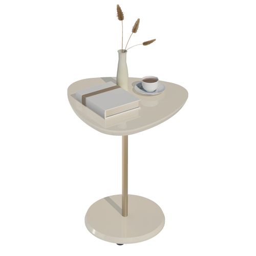 Mesa De Apoio Lateral Alta MDF Bel Artely Cor Off White