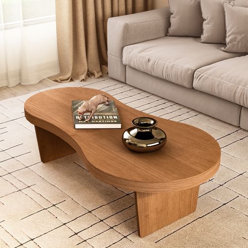 Mesa De Centro Para Sala Artely Magnum Cor Cinamomo