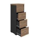 Arquivo Tamburato 4 Gavetas Nogal com Preto FI pg -4-