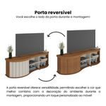 Rack Magnum Cinamomo com Off White - Porta reversivel