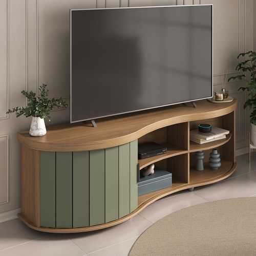 Rack de Sala para TV 75 Artely Magnum Carvalho com Menta ou Off White