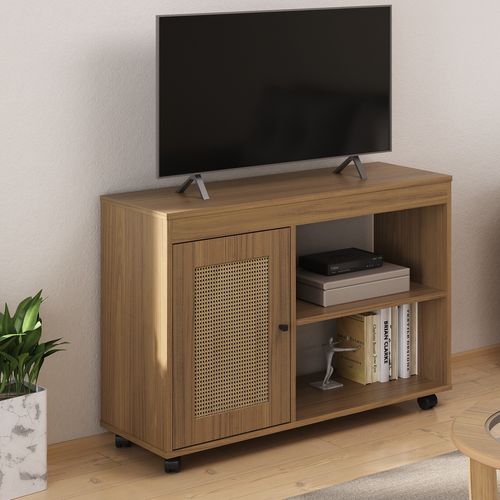 Rack para TV 42 Polegadas Artely Sampa Cor Carvalho