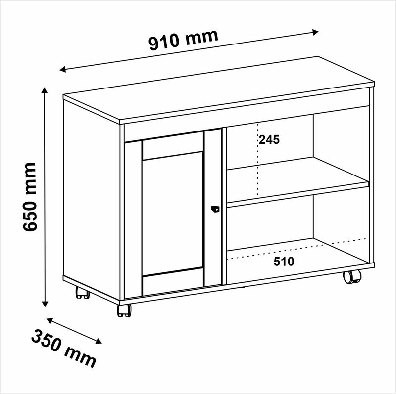 Rack Sampa Cinamomo com Off White -7- Medidas